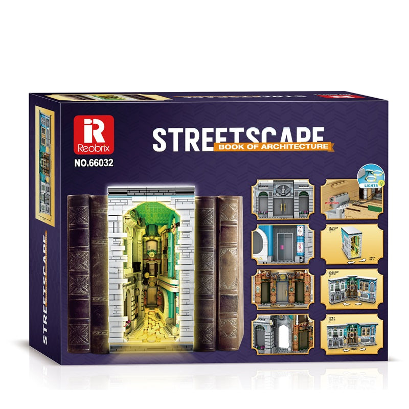 Reobrix 66032 Buchstütze Book Straßen Streetview Beleuchtungsset 3108 Teile OVP